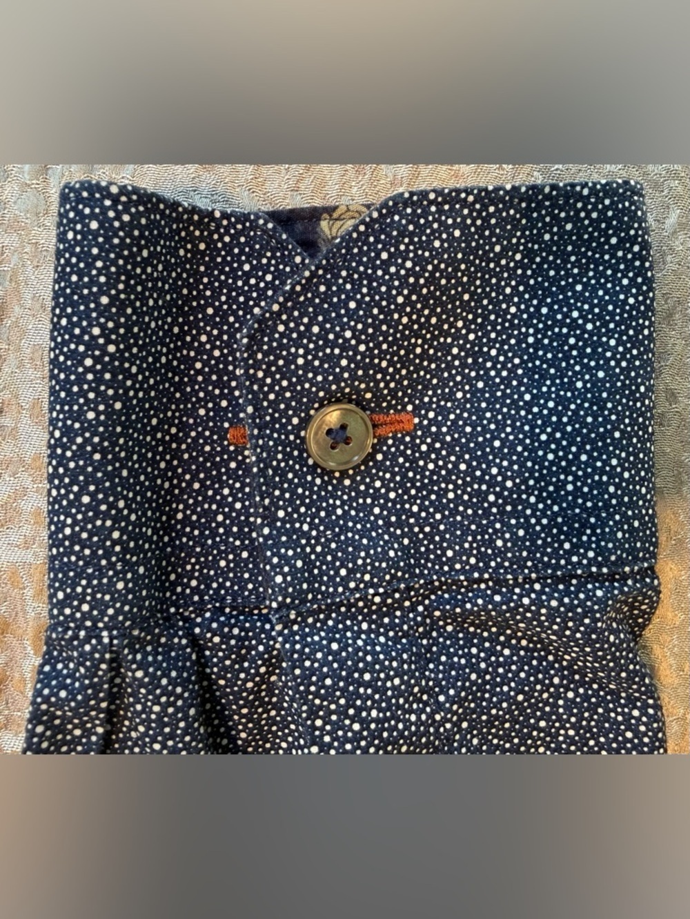 Paul Smith Made in Italy Shirt Mens 15 Blue Polka Dot Luxury - Picture 5 of 11